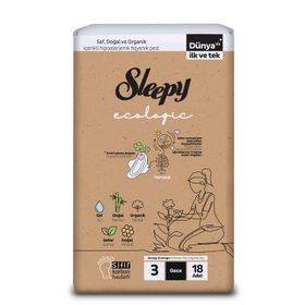 Sleepy Ecologic Gece 18'li Hijyenik Ped