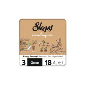 Sleepy Ecologic Gece 18'li Hijyenik Ped