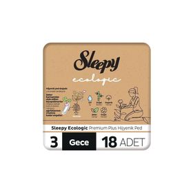 Sleepy Ecologic Gece 18'li Hijyenik Ped
