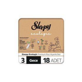 Sleepy Ecologic Gece 18'li Hijyenik Ped