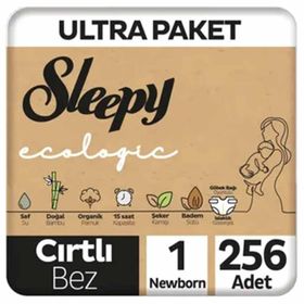 Sleepy Ecologic No:1 Yenidoğan 256 Adet Bebek Bezi