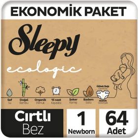 Sleepy Ecologic No:1 Yenidoğan 64 Adet Bebek Bezi