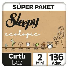 Sleepy Ecologic No:2 Mini 136 Adet Bebek Bezi