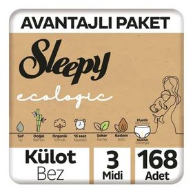 Sleepy Ecologic No:3 Midi 168 Adet Külot Bebek Bezi