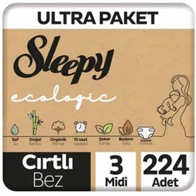 Sleepy Ecologic No:3 Midi 224 Adet Bebek Bezi