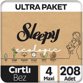 Sleepy Ecologic No:4 Maxi 208 Adet Bebek Bezi