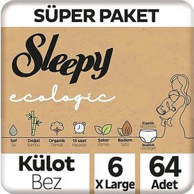 Sleepy Ecologic No:6 XLarge 64 Adet Külot Bebek Bezi