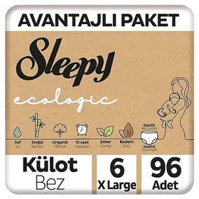 Sleepy Ecologic No:6 XLarge 96 Adet Külot Bebek Bezi
