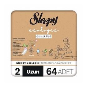 Sleepy Ecologic Normal Premium Plus 2 Uzun 64'lü Günlük Ped