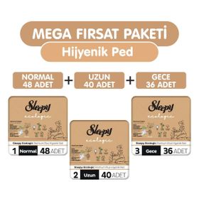 Sleepy Ecologic Premium Plus 124'lı Mega Hijyenik Ped