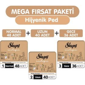 Sleepy Ecologic Premium Plus 124'lı Mega Hijyenik Ped