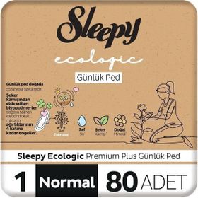 Sleepy Ecologic Premium Plus 80 Adet Normal Günlük Ped