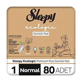 Sleepy Ecologic Premium Plus 80 Adet Normal Günlük Ped