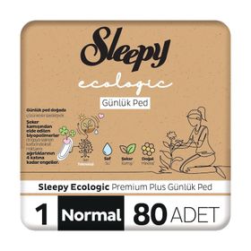 Sleepy Ecologic Premium Plus 80 Adet Normal Günlük Ped