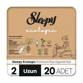 Sleepy Ecologic Premium Plus Uzun 20 Adet Hijyenik Ped