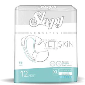 Sleepy Ekstra Büyük XL Bel Bantlı 12 Adet Yetişkin Bezi