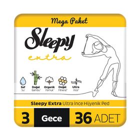 Sleepy Extra Gece 36'lı Ultra İnce Hijyenik Ped