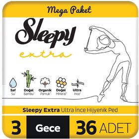 Sleepy Extra Gece 36'lı Ultra İnce Hijyenik Ped