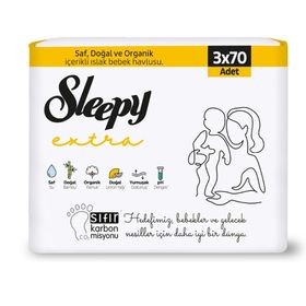 Sleepy Extra Islak Havlu 3 x 70'li