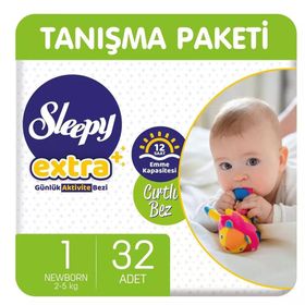 Sleepy Extra No:1 Yenidoğan 32 Adet Bebek Bezi