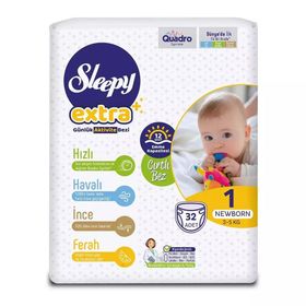 Sleepy Extra No:1 Yenidoğan 32 Adet Bebek Bezi