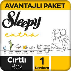 Sleepy Extra No:1 Yenidoğan 50 Adet Bebek Bezi