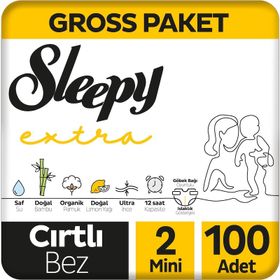 Sleepy Extra No:2 Mini 100 Adet Bebek Bezi