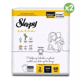 Sleepy Extra No:2 Mini 136 Adet Bebek Bezi