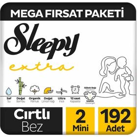Sleepy Extra No:2 Mini 192 Adet Bebek Bezi