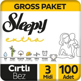 Sleepy Extra No:3 Midi 100 Adet Bebek Bezi