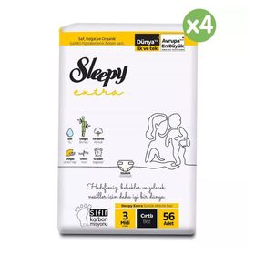 Sleepy Extra No:3 Midi 224 Adet Bebek Bezi