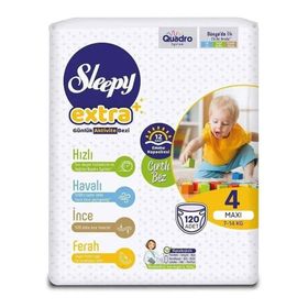 Sleepy Extra No:4 Maxi 120 Adet Bebek Bezi