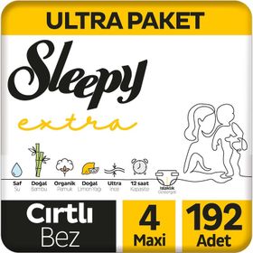 Sleepy Extra No:4 Maxi 192 Adet Bebek Bezi