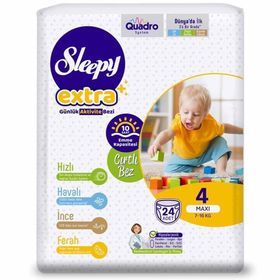 Sleepy Extra No:4 Maxi 24 Adet Bebek Bezi