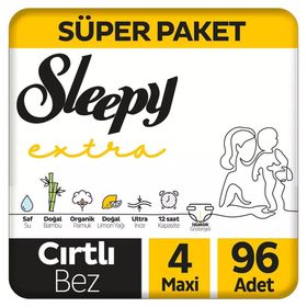 Sleepy Extra No:4 Maxi 96 Adet Bebek Bezi