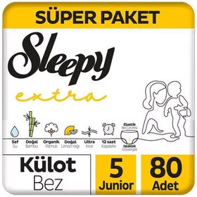 Sleepy Extra No:5 Junior 80 Adet Külot Bebek Bezi