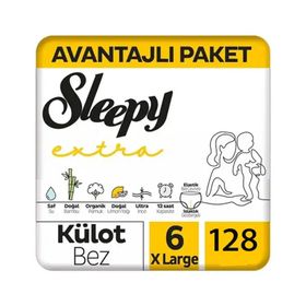 Sleepy Extra No:6 XLarge 128 Adet Külot Bebek Bezi
