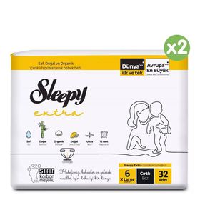 Sleepy Extra No:6 XLarge 64 Adet Bebek Bezi