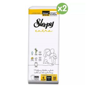 Sleepy Extra No:6 XLarge 64 Adet Külot Bebek Bezi