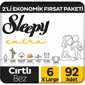Sleepy Extra No:6 XLarge 92 Adet Bebek Bezi