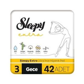 Sleepy Extra Ultra İnce 3 Gece 42'li Hijyenik Ped