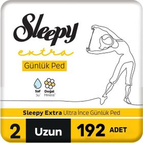 Sleepy Extra Ultra İnce Uzun 192 Adet Günlük Ped