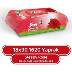 Sleepy Gül Kokulu 18x90 1620 Yaprak Islak Havlu Mendil