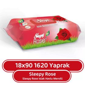 Sleepy Gül Kokulu 18x90 1620 Yaprak Islak Havlu Mendil