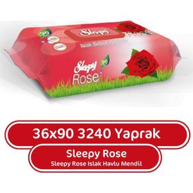 Sleepy Gül Kokulu 36x90 3240 Yaprak Islak Havlu Mendil