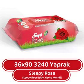 Sleepy Gül Kokulu 36x90 3240 Yaprak Islak Havlu Mendil
