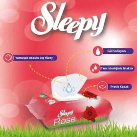 Sleepy Gül Kokulu 50x6'lı 300 Yaprak Islak Havlu