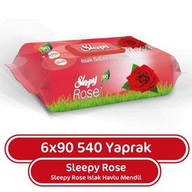 Sleepy Gül Kokulu 6x90 540 Yaprak Islak Havlu Mendil