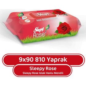 Sleepy Gül Kokulu 9x90 810 Yaprak Islak Havlu Mendil