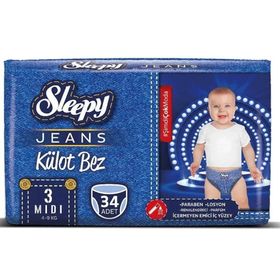 Sleepy Jeans No:3 Midi 34 Adet Külot Bebek Bezi